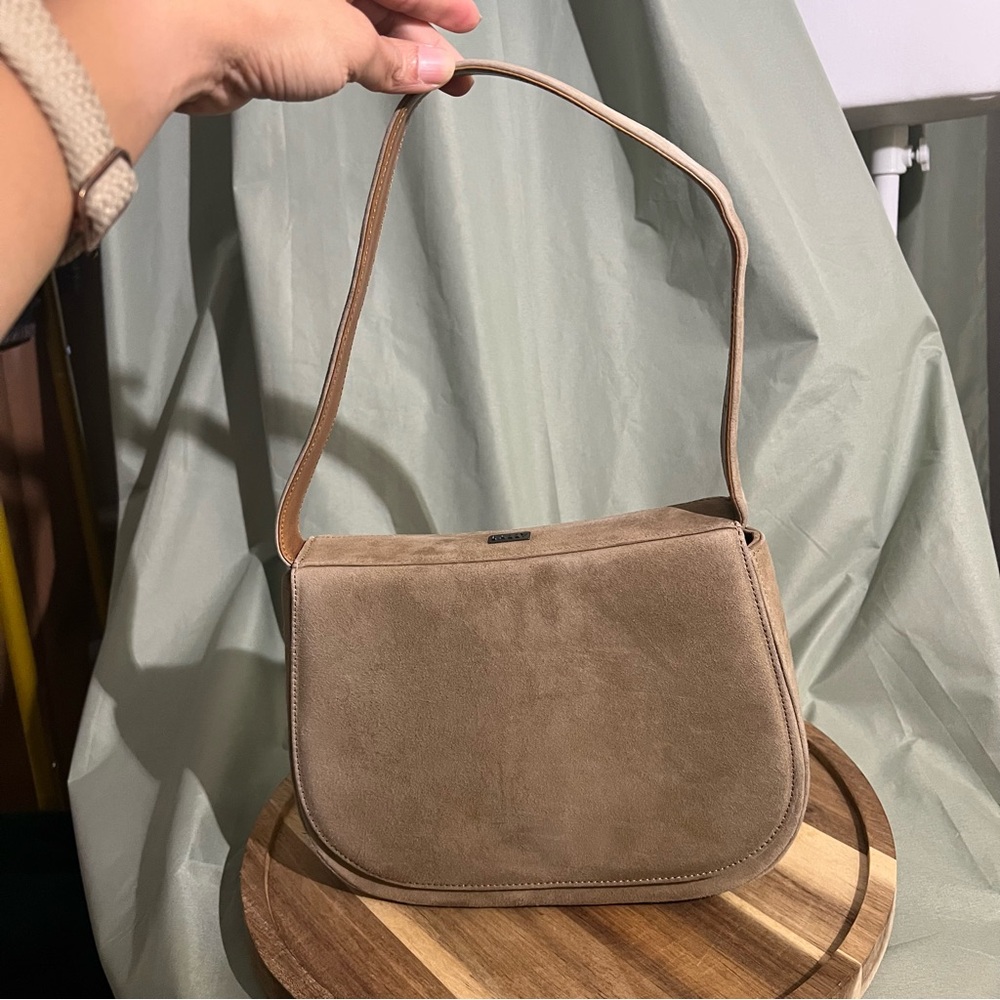 Bally Tan Suede Shoulder Bag